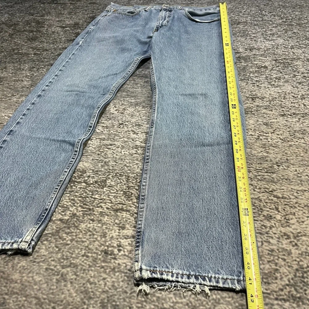 Levi's 505 Jeans Mens‎ 36x32 Blue Denim Distressed